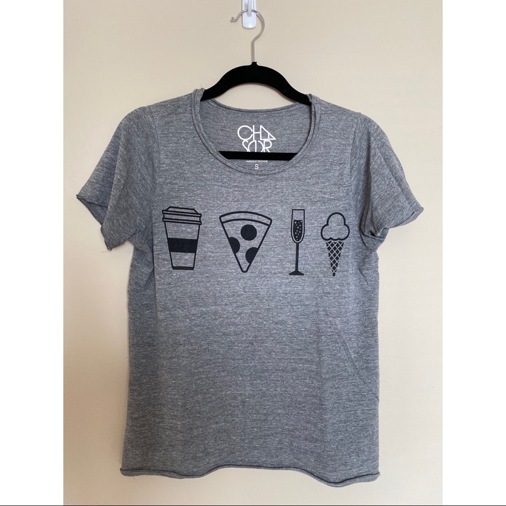 Chaser Tee- Coffee Pizza Champagne Ice Cream
